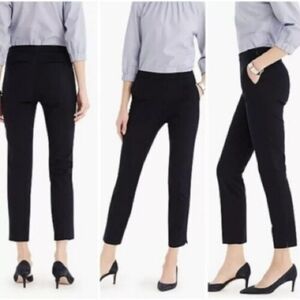 J Crew Martie Bi Stretch Cotton Pants in Black Size 4